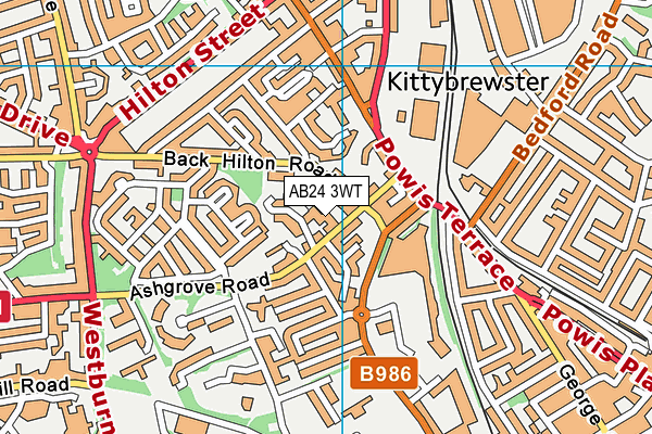 AB24 3WT map - OS VectorMap District (Ordnance Survey) AB24 3WT map - OS VectorMap District (Ordnance Survey)