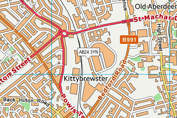 AB24 3YN map - OS VectorMap District (Ordnance Survey) AB24 3YN map - OS VectorMap District (Ordnance Survey)