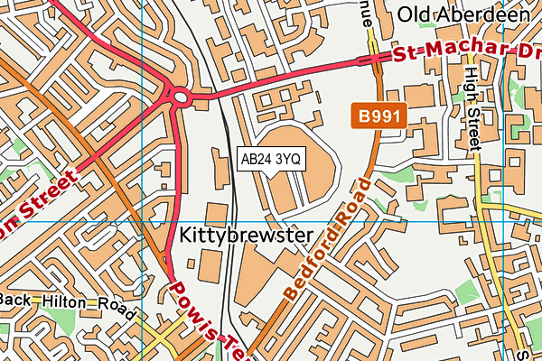 AB24 3YQ map - OS VectorMap District (Ordnance Survey) AB24 3YQ map - OS VectorMap District (Ordnance Survey)