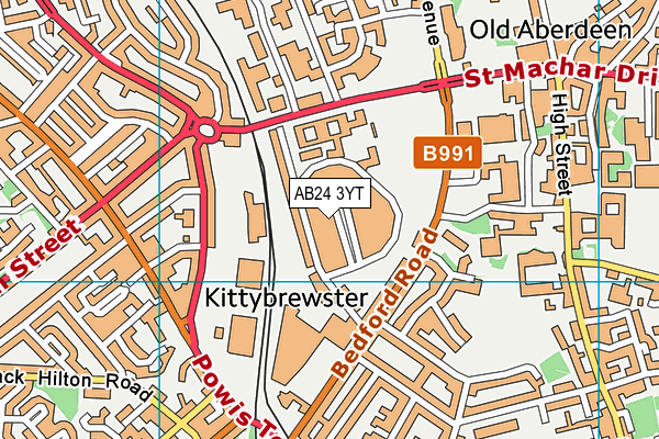 AB24 3YT map - OS VectorMap District (Ordnance Survey) AB24 3YT map - OS VectorMap District (Ordnance Survey)