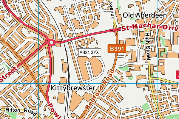AB24 3YX map - OS VectorMap District (Ordnance Survey) AB24 3YX map - OS VectorMap District (Ordnance Survey)