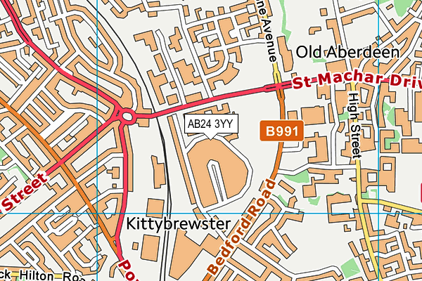 AB24 3YY map - OS VectorMap District (Ordnance Survey) AB24 3YY map - OS VectorMap District (Ordnance Survey)