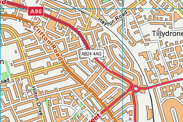 AB24 4AG map - OS VectorMap District (Ordnance Survey) AB24 4AG map - OS VectorMap District (Ordnance Survey)