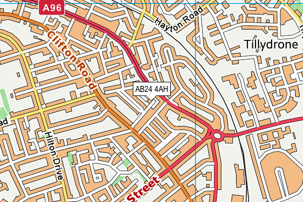 AB24 4AH map - OS VectorMap District (Ordnance Survey) AB24 4AH map - OS VectorMap District (Ordnance Survey)