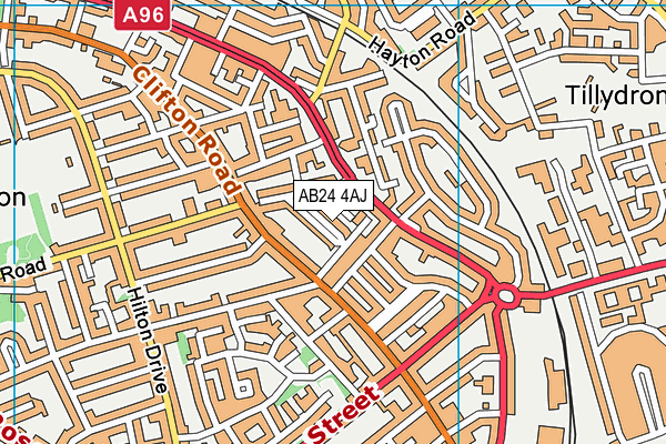AB24 4AJ map - OS VectorMap District (Ordnance Survey) AB24 4AJ map - OS VectorMap District (Ordnance Survey)