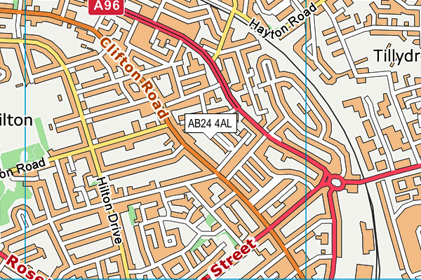 AB24 4AL map - OS VectorMap District (Ordnance Survey) AB24 4AL map - OS VectorMap District (Ordnance Survey)