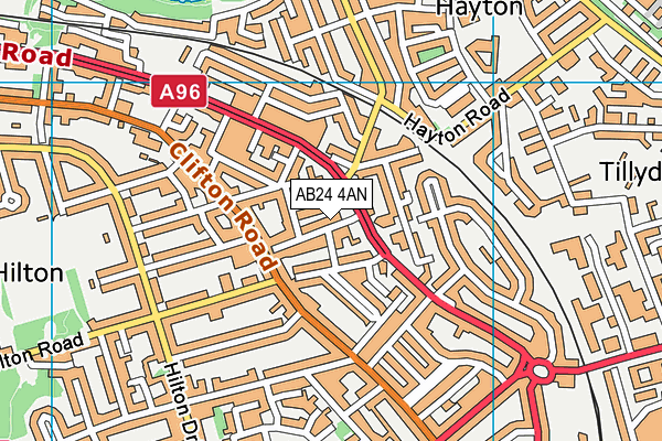 AB24 4AN map - OS VectorMap District (Ordnance Survey) AB24 4AN map - OS VectorMap District (Ordnance Survey)