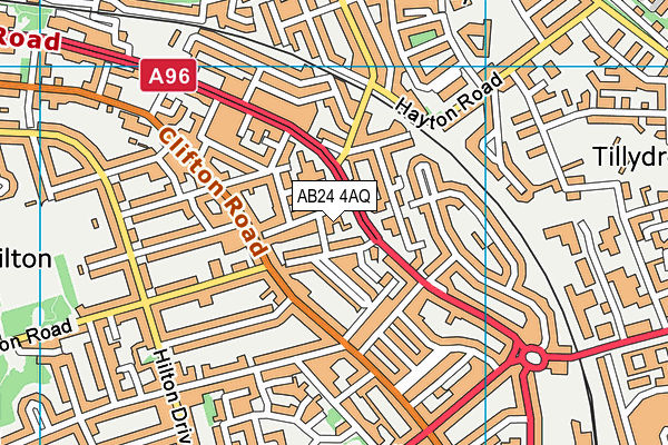 AB24 4AQ map - OS VectorMap District (Ordnance Survey) AB24 4AQ map - OS VectorMap District (Ordnance Survey)
