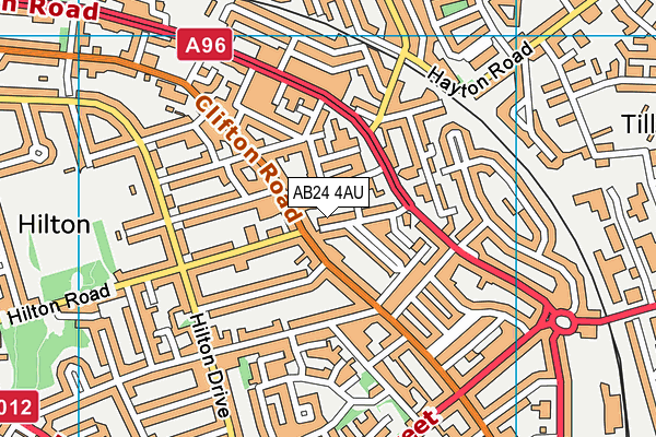 AB24 4AU map - OS VectorMap District (Ordnance Survey) AB24 4AU map - OS VectorMap District (Ordnance Survey)
