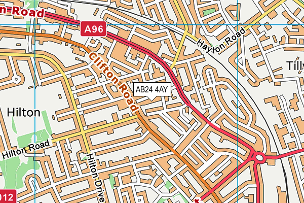 AB24 4AY map - OS VectorMap District (Ordnance Survey) AB24 4AY map - OS VectorMap District (Ordnance Survey)