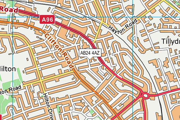 AB24 4AZ map - OS VectorMap District (Ordnance Survey) AB24 4AZ map - OS VectorMap District (Ordnance Survey)