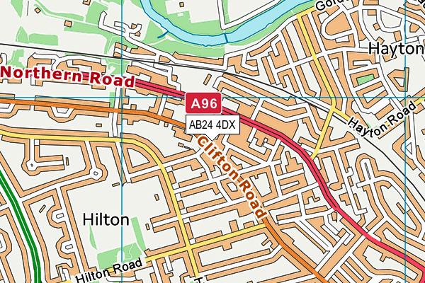 AB24 4DX map - OS VectorMap District (Ordnance Survey) AB24 4DX map - OS VectorMap District (Ordnance Survey)