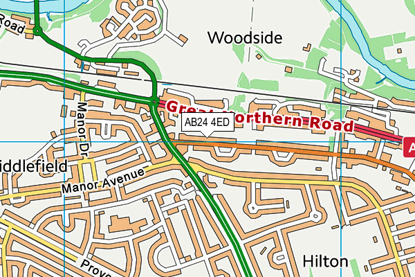 AB24 4ED map - OS VectorMap District (Ordnance Survey) AB24 4ED map - OS VectorMap District (Ordnance Survey)