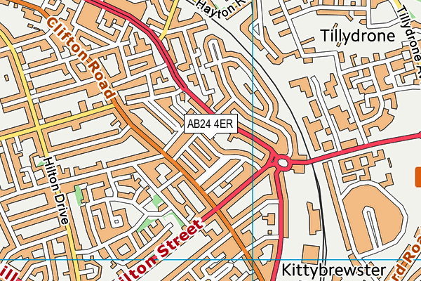 AB24 4ER map - OS VectorMap District (Ordnance Survey) AB24 4ER map - OS VectorMap District (Ordnance Survey)