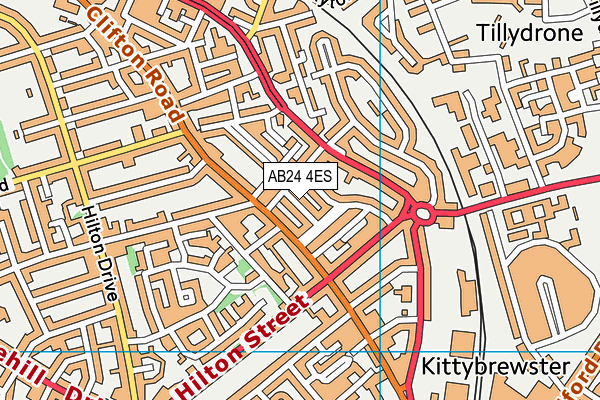 AB24 4ES map - OS VectorMap District (Ordnance Survey)
