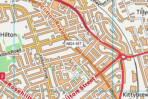 AB24 4ET map - OS VectorMap District (Ordnance Survey) AB24 4ET map - OS VectorMap District (Ordnance Survey)