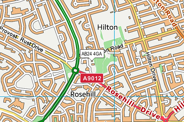 AB24 4GA map - OS VectorMap District (Ordnance Survey) AB24 4GA map - OS VectorMap District (Ordnance Survey)