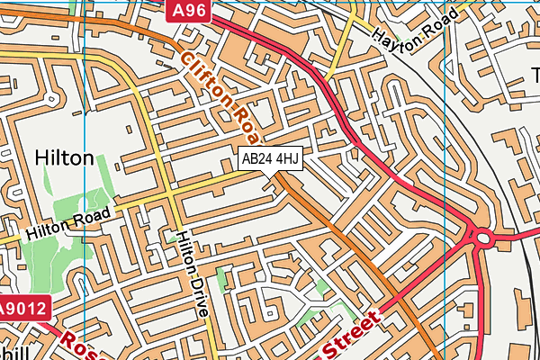 AB24 4HJ map - OS VectorMap District (Ordnance Survey) AB24 4HJ map - OS VectorMap District (Ordnance Survey)