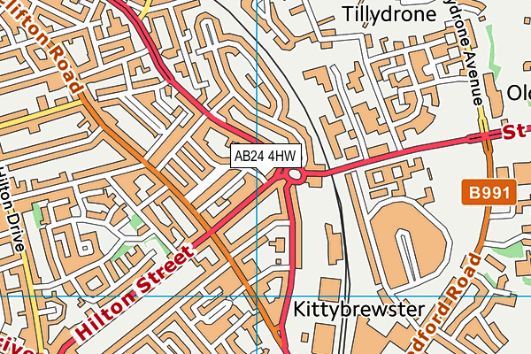 AB24 4HW map - OS VectorMap District (Ordnance Survey) AB24 4HW map - OS VectorMap District (Ordnance Survey)