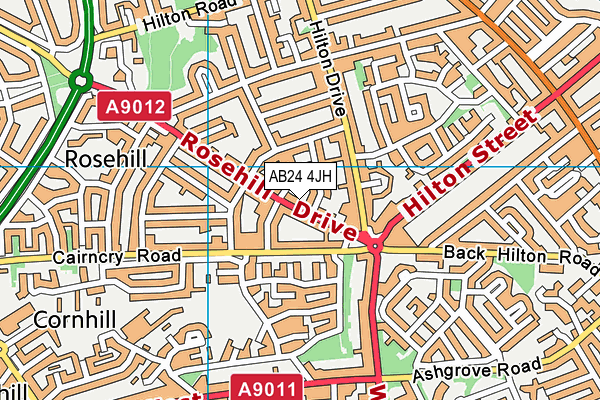 AB24 4JH map - OS VectorMap District (Ordnance Survey) AB24 4JH map - OS VectorMap District (Ordnance Survey)