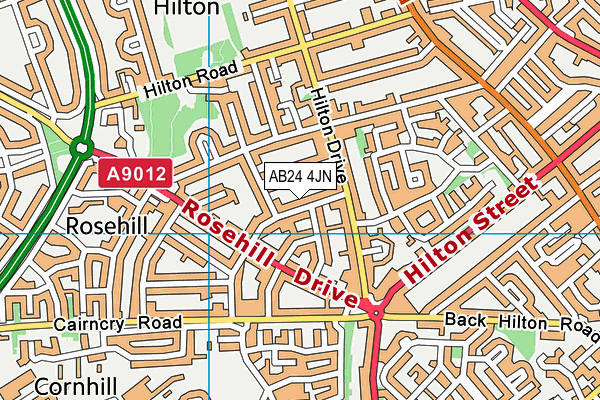 AB24 4JN map - OS VectorMap District (Ordnance Survey) AB24 4JN map - OS VectorMap District (Ordnance Survey)