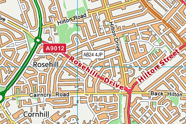 AB24 4JP map - OS VectorMap District (Ordnance Survey) AB24 4JP map - OS VectorMap District (Ordnance Survey)