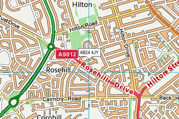 AB24 4JY map - OS VectorMap District (Ordnance Survey) AB24 4JY map - OS VectorMap District (Ordnance Survey)