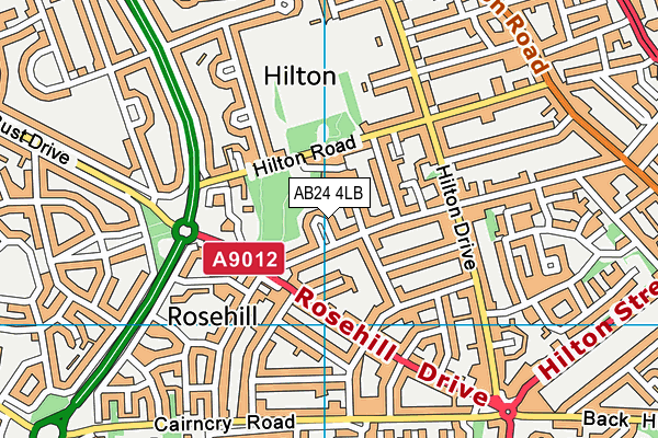 AB24 4LB map - OS VectorMap District (Ordnance Survey) AB24 4LB map - OS VectorMap District (Ordnance Survey)