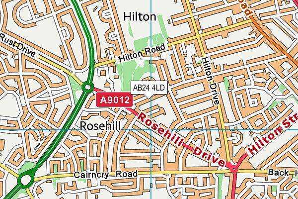 AB24 4LD map - OS VectorMap District (Ordnance Survey) AB24 4LD map - OS VectorMap District (Ordnance Survey)