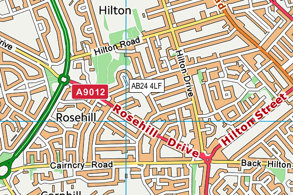 AB24 4LF map - OS VectorMap District (Ordnance Survey) AB24 4LF map - OS VectorMap District (Ordnance Survey)