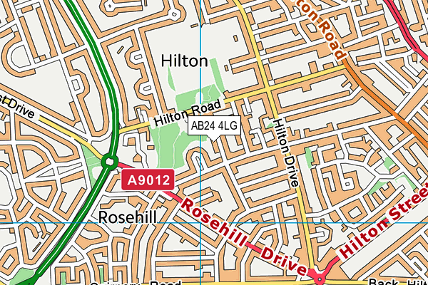 AB24 4LG map - OS VectorMap District (Ordnance Survey) AB24 4LG map - OS VectorMap District (Ordnance Survey)