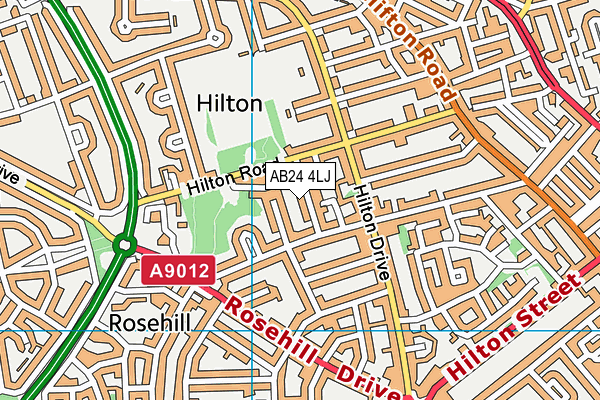 AB24 4LJ map - OS VectorMap District (Ordnance Survey) AB24 4LJ map - OS VectorMap District (Ordnance Survey)