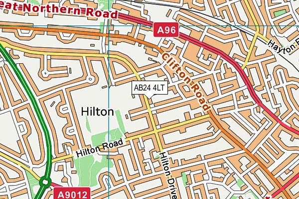 AB24 4LT map - OS VectorMap District (Ordnance Survey) AB24 4LT map - OS VectorMap District (Ordnance Survey)