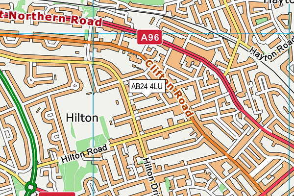 AB24 4LU map - OS VectorMap District (Ordnance Survey) AB24 4LU map - OS VectorMap District (Ordnance Survey)