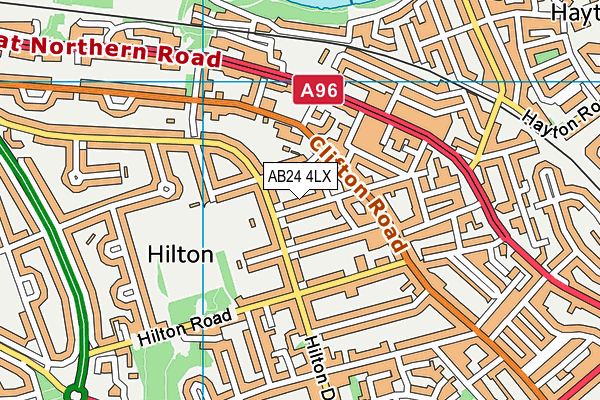 AB24 4LX map - OS VectorMap District (Ordnance Survey) AB24 4LX map - OS VectorMap District (Ordnance Survey)