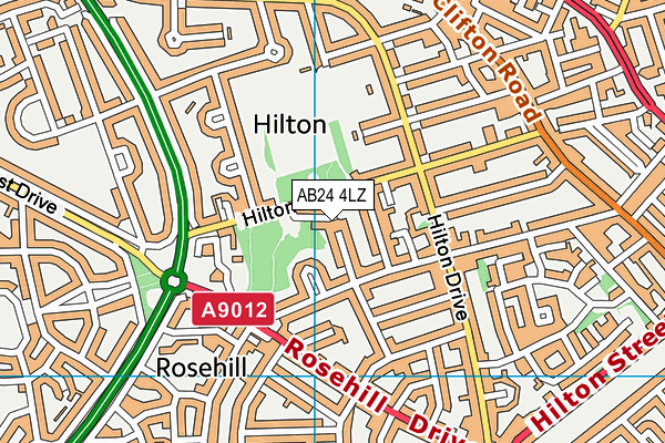 AB24 4LZ map - OS VectorMap District (Ordnance Survey) AB24 4LZ map - OS VectorMap District (Ordnance Survey)