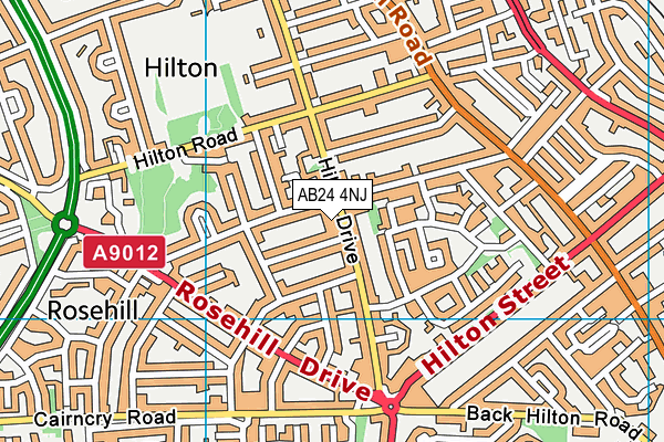 AB24 4NJ map - OS VectorMap District (Ordnance Survey)
