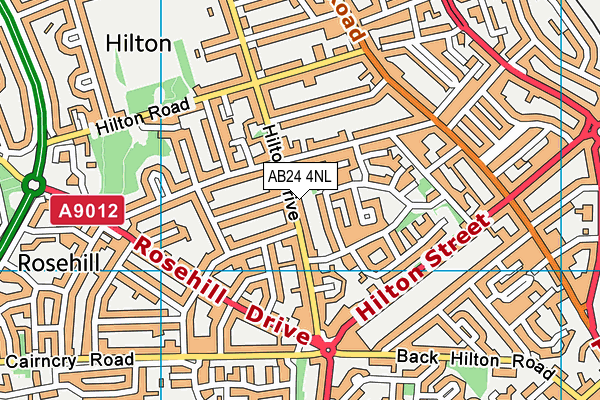 AB24 4NL map - OS VectorMap District (Ordnance Survey) AB24 4NL map - OS VectorMap District (Ordnance Survey)