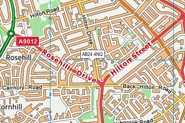 AB24 4NQ map - OS VectorMap District (Ordnance Survey) AB24 4NQ map - OS VectorMap District (Ordnance Survey)