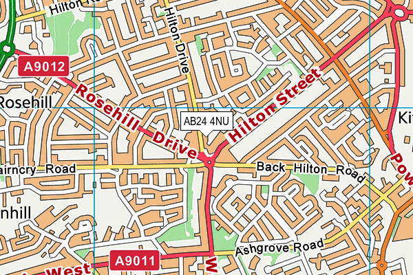 AB24 4NU map - OS VectorMap District (Ordnance Survey) AB24 4NU map - OS VectorMap District (Ordnance Survey)