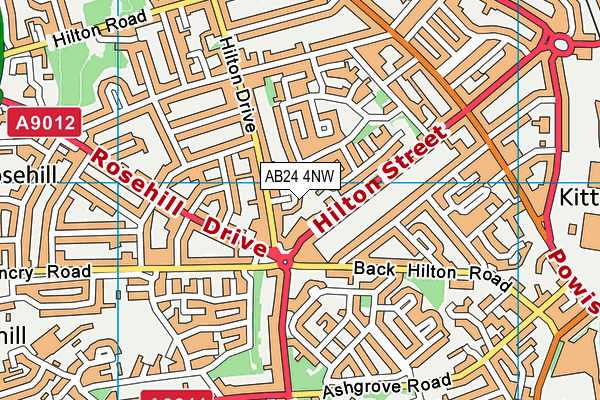 AB24 4NW map - OS VectorMap District (Ordnance Survey) AB24 4NW map - OS VectorMap District (Ordnance Survey)