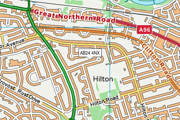 AB24 4NX map - OS VectorMap District (Ordnance Survey) AB24 4NX map - OS VectorMap District (Ordnance Survey)