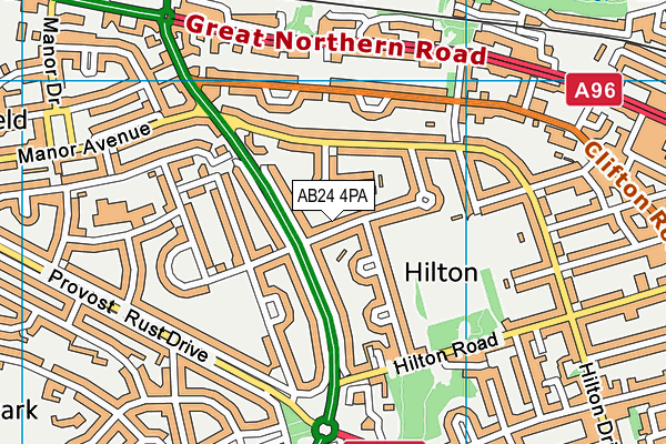 AB24 4PA map - OS VectorMap District (Ordnance Survey) AB24 4PA map - OS VectorMap District (Ordnance Survey)