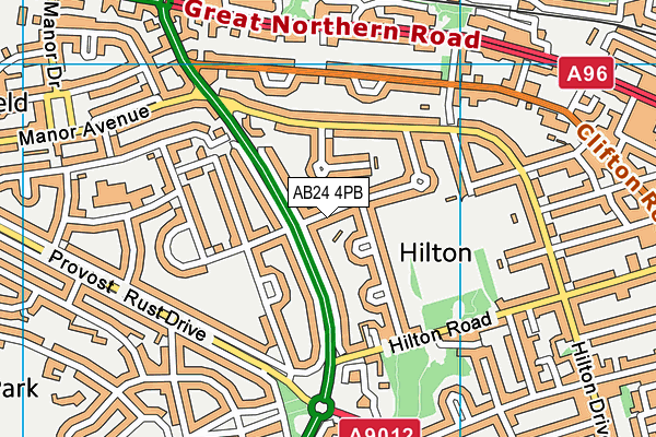 AB24 4PB map - OS VectorMap District (Ordnance Survey) AB24 4PB map - OS VectorMap District (Ordnance Survey)