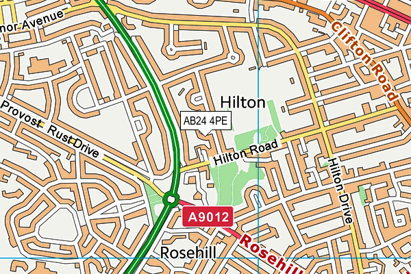 AB24 4PE map - OS VectorMap District (Ordnance Survey) AB24 4PE map - OS VectorMap District (Ordnance Survey)