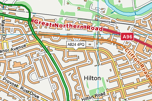 AB24 4PQ map - OS VectorMap District (Ordnance Survey) AB24 4PQ map - OS VectorMap District (Ordnance Survey)