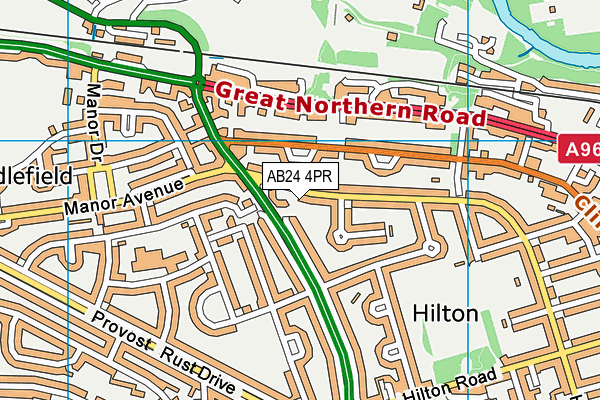 AB24 4PR map - OS VectorMap District (Ordnance Survey) AB24 4PR map - OS VectorMap District (Ordnance Survey)
