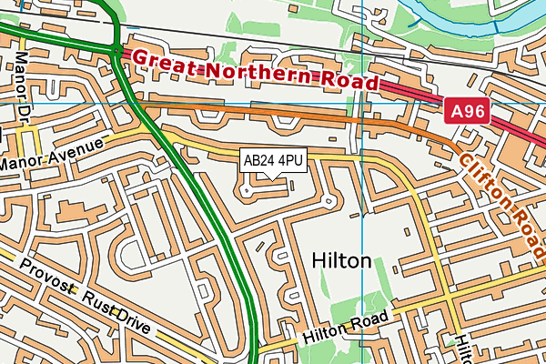 AB24 4PU map - OS VectorMap District (Ordnance Survey) AB24 4PU map - OS VectorMap District (Ordnance Survey)