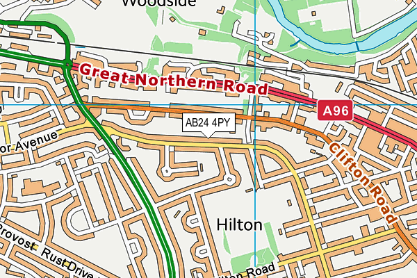 AB24 4PY map - OS VectorMap District (Ordnance Survey) AB24 4PY map - OS VectorMap District (Ordnance Survey)