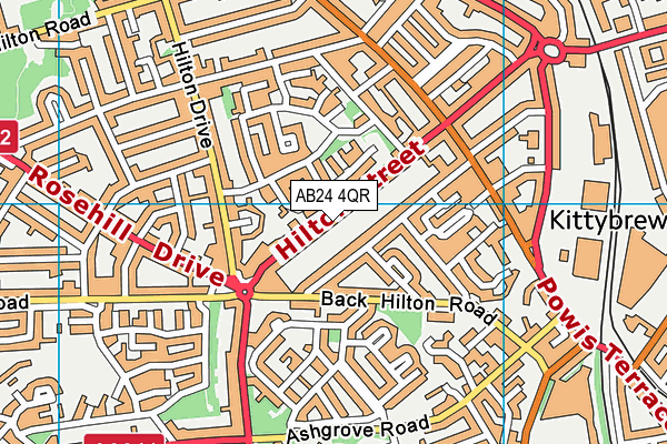 AB24 4QR map - OS VectorMap District (Ordnance Survey) AB24 4QR map - OS VectorMap District (Ordnance Survey)